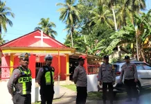 Polres Buton Amankan Ibadah Jumat Agung di Sejumlah Gereja