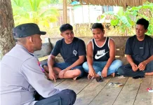 Polsek Lasalimu Imbau Warga Tidak Konsumsi Miras dan Bawa Sajam
