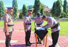 Sertijab PJU Polres Buton, Sejumlah Perwira Alami Rotasi Jabatan