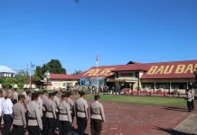 Upacara Bulanan Polres Baubau Tanamkan Nilai Kebangsaan
