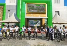 Kakanwil Kemenag Sultra Melaunching Gerakan Kamis Bersepeda