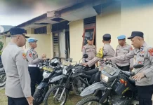 Cek Kendaraan Dinas, Propam Pastikan Kesiapan Polsek Sampolawa