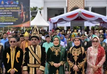 Bupati dan Wabup Bombana Hadiri Upacara HUT Ke-62 Sultra