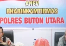 Melalui Anev, Polres Buton Utara Harap Bhabinkamtibmas Lebih Responsif