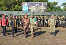 Bupati Buton Selatan Sambut Pangdam XIV/Hasanuddin Tinjau Yonif TP 871