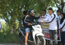 Bapas Baubau Bagikan Sarapan Gratis kepada Masyarakat