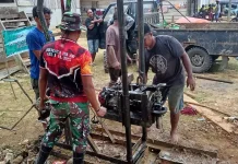 Satgas TMMD Ke-129 Percepat Pembangunan Sumur Bor Desa Mopaano