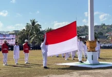 Paskibraka Baubau Sukses Kibarkan Merah Putih di HUT RI ke-81