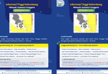 Prakiraan Tinggi Gelombang Sultra 20 – 23 Agustus 2026