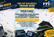 Persaingan Ketat, 40 Finalis Siap Tampil di Babak Final Lomba Baca Berita RRI Baubau