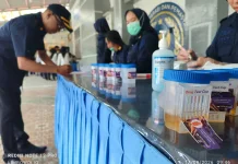 Warga Binaan dan Petugas Lapas Baubau Dites Urin Berantas Penyalahgunaan Narkoba