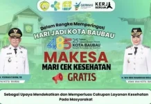 Dinkes Hadirkan Pemeriksaan Kesehatan Gratis di Hari Jadi Kota Baubau