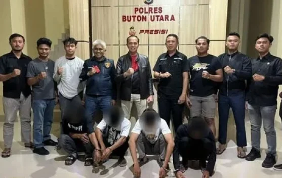 Empat Terduga Pelaku Pengeroyokan Serahkan Diri ke Polres Butur