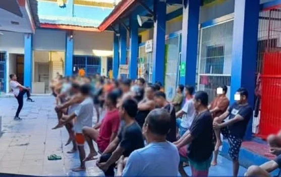 Jaga Kebugaran Warga Binaan Lapas Baubau Rutin Ikuti Senam Pagi