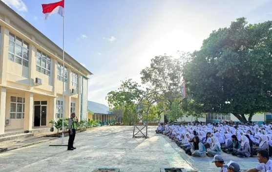 Tekan Fatalitas Kecelakaan, Sat Lantas Polres Baubau Edukasi Pelajar SMA 4