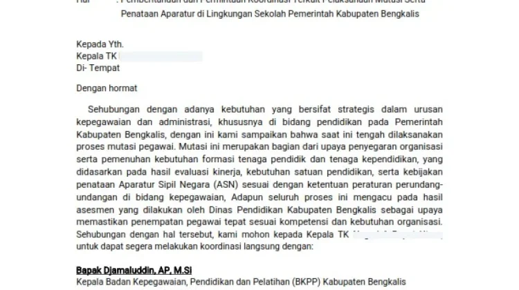 Surat Palsu BKPP Beredar, Sekolah Diminta Waspada