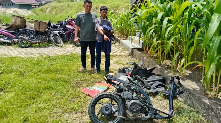 Mekanik Gelapkan Motor Pelanggan, Ditangkap Polisi di Mandau
