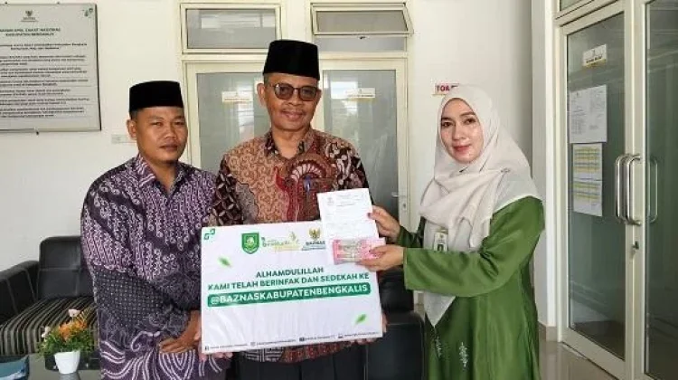 KUA Bantan Salurkan Zakat Mal ke BAZNAS Kabupaten Bengkalis