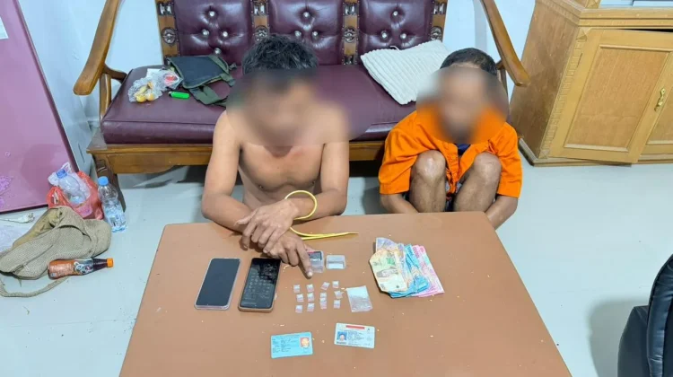 Polsek Mandau Amankan Dua Pengedar Sabu