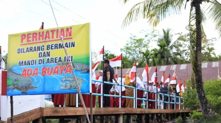 Bupati Asmar Resmikan Jembatan Merah Putih Presisi