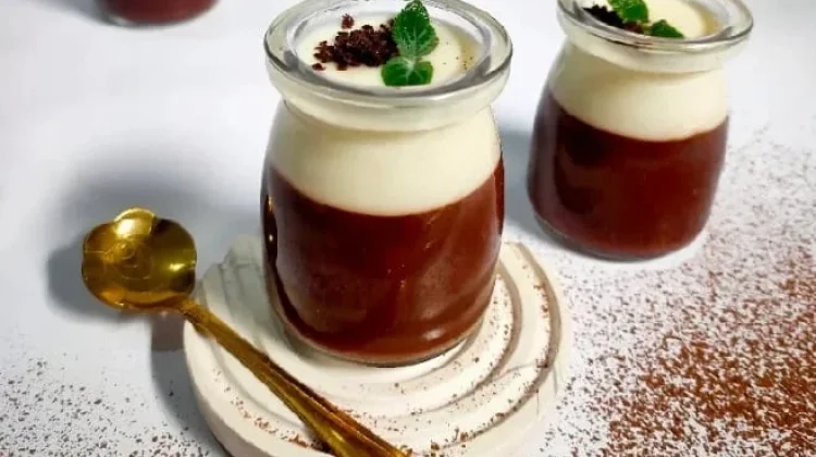 Resep Mudah Puding Cokelat Susu Lembut Dengan Fla