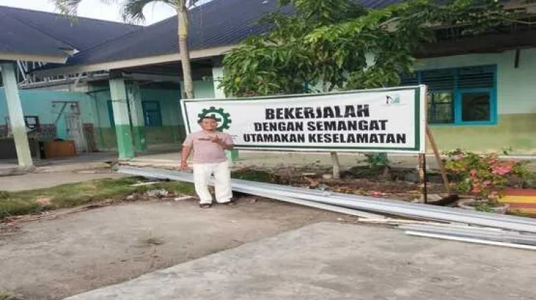 Kepala MAN 1 Bengkalis Tinjau Progres Program PHTC, Pembangunan Capai 50 Persen