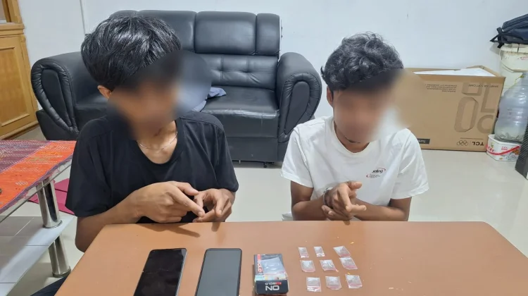 Polsek Mandau Amankan Dua Pemuda Sabu