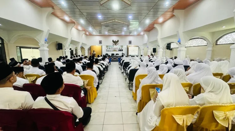 Kemenhaj Bengkalis Menggelar Manasik Terpadu jelang Keberangkatan Jemaah Haji B