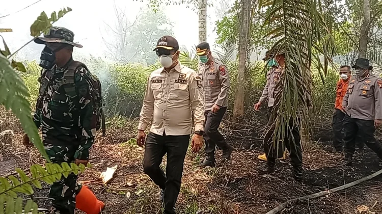 Karhutla Bantan Warga belum Mengungsi, Cek Kesehatan di Lakukan