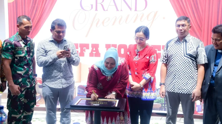 Bupati Bengkalis Resmikan Defa Kostel di Mandau