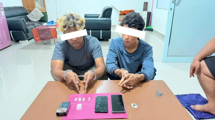Polsek Mandau Bekuk Dua Pelaku Sabu