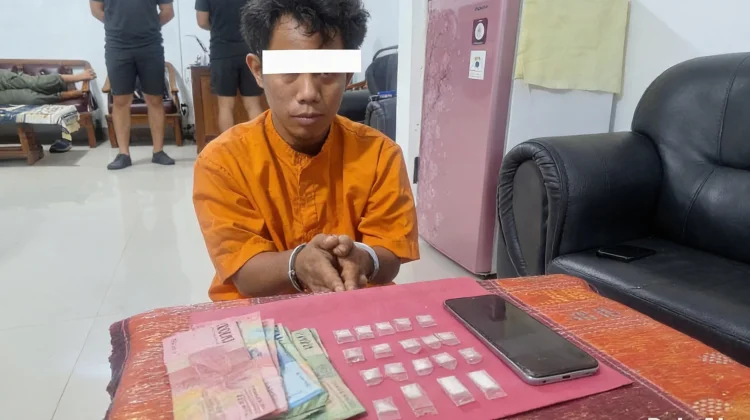 Polisi Tangkap A.T., 19 Paket Sabu Diamankan