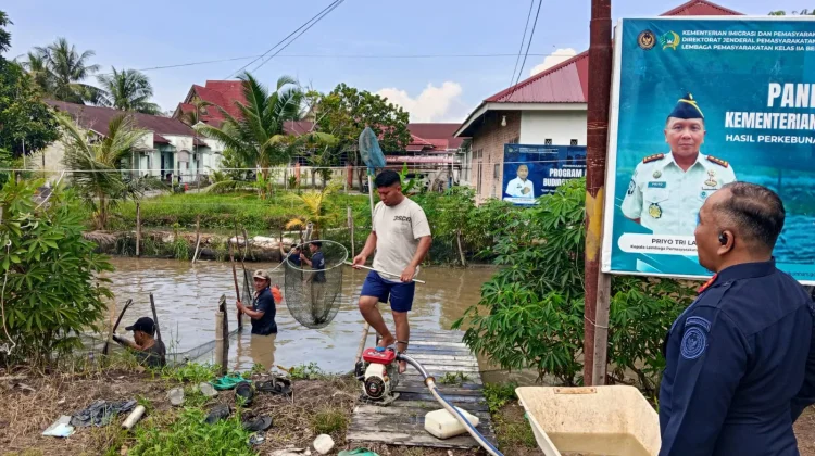 Panen 181 Kg Patin, Lapas Bengkalis Dorong Kemandirian Warga Binaan