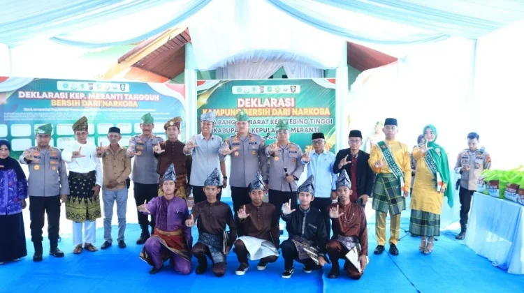 Wakapolda Riau Resmikan Kampung Tangguh Anti Narkoba di Meranti