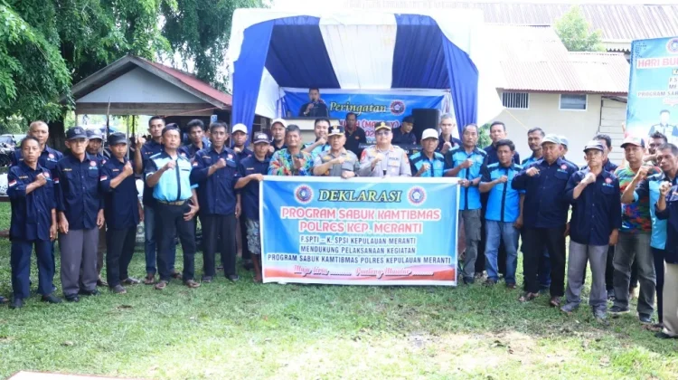 Momentum May Day Buruh Meranti Dukung Sabuk Kamtibmas