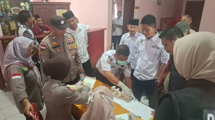 Sidak Dadakan, Aparatur Desa Pangkalan Nyirih Bersih Narkoba