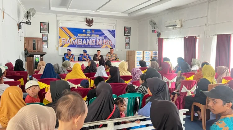 Sambang Nusa Presisi Masuk Sungai Guntung, 60 Warga Dibantu
