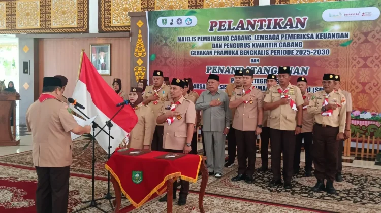 Pengukuhkan Pengurus Pramuka Bengkalis Masa Bakti Baru