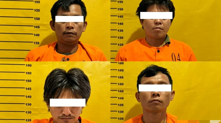 Empat Pria Diciduk,  Barang Bukti Sabu Berhasil di Sita