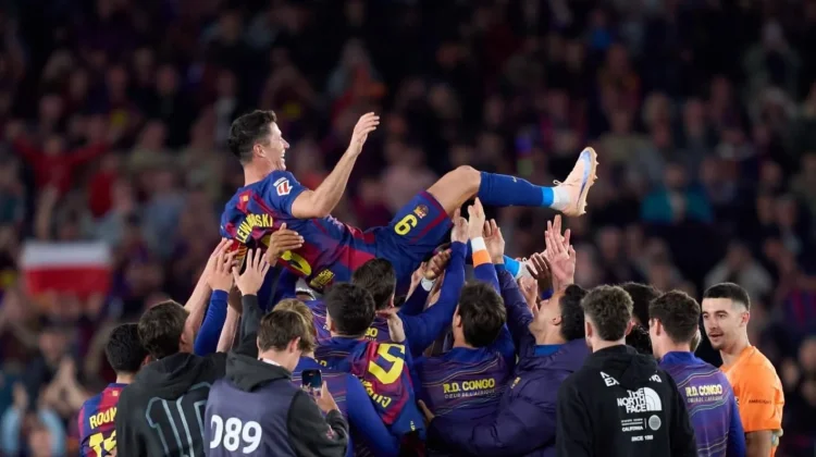 Barcelona vs Real Betis 3-1: Momen Perpisahan Lewandowski Jadi Malam Emosional