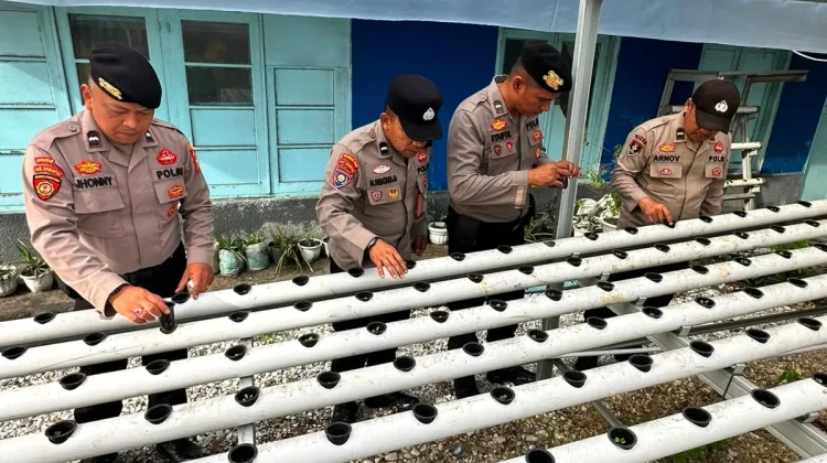 Polsek Pelabuhan Dumai Sulap Mako Jadi Kebun Hidroponik