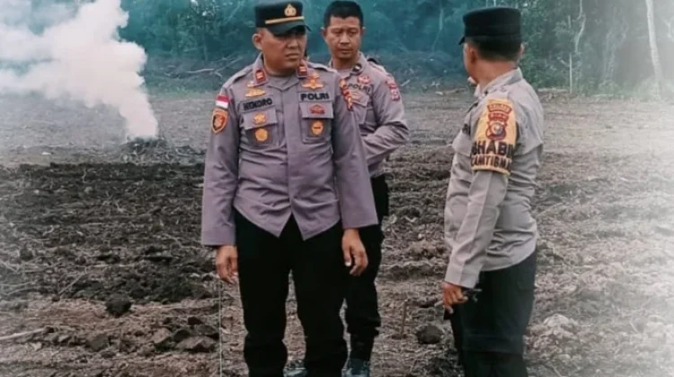 Polsek Bengkalis Sulap Lahan Kosong Jadi Kebun Jagung