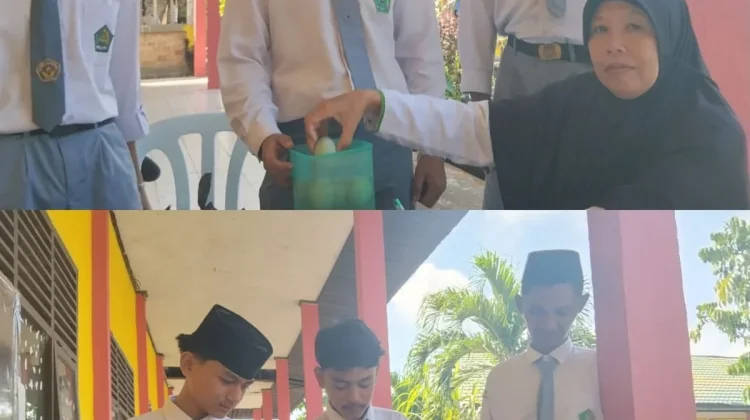 Siswa MAN 2 Bengkalis Praktik Membuat Telur Asin Nusantara