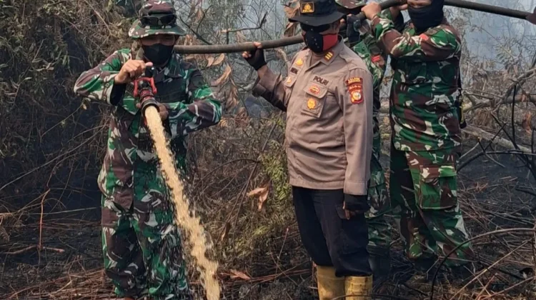 Karhutla Hari Ketiga di Rupat, Tim Gabungan Berjibaku Cegah Api Meluas