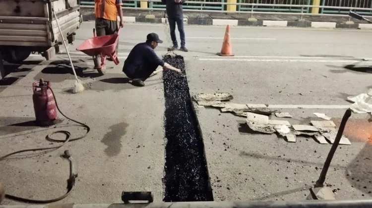 PUPR Siak Perbaiki Sambungan Jembatan Demi Keselamatan Pengguna