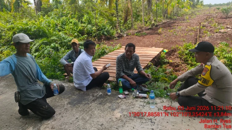 Polisi Ajak Warga Bantan Tua Sulap Lahan Kosong Jadi Produktif