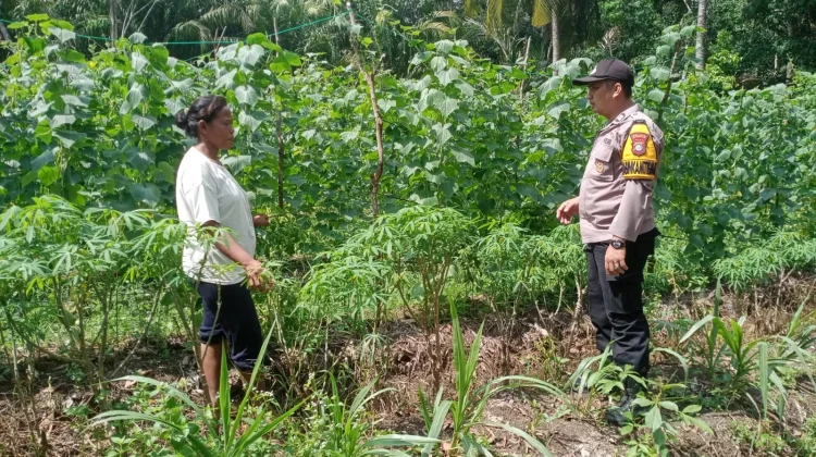Bhabinkamtibmas Bantan Sari Dorong Warga Sukseskan Ketahanan Pangan