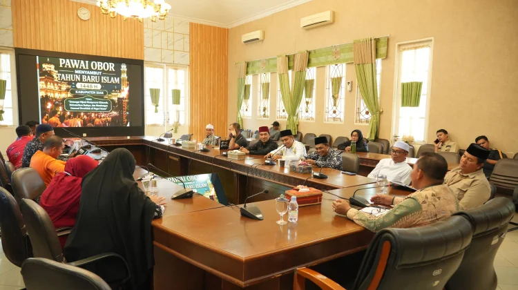 Pawai Obor Sambut 1 Muharram, Syiar Islam Semarakkan Siak