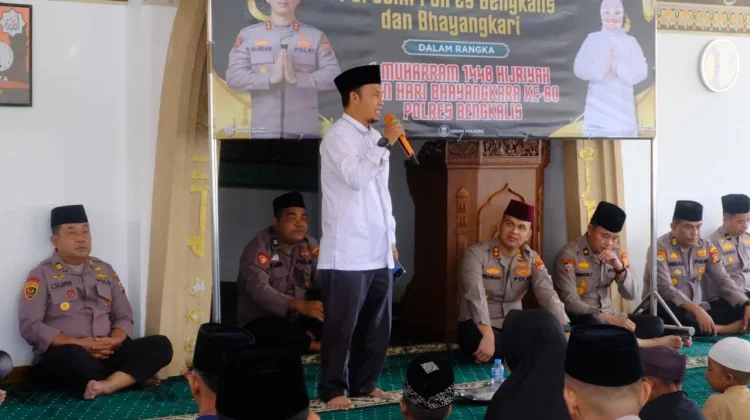 Sambut 1 Muharram di Polres Bengkalis, Anak Yatim Terima Santunan