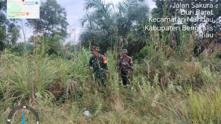 Babinsa Mandau Intensifkan Patroli Cegah Karhutla
